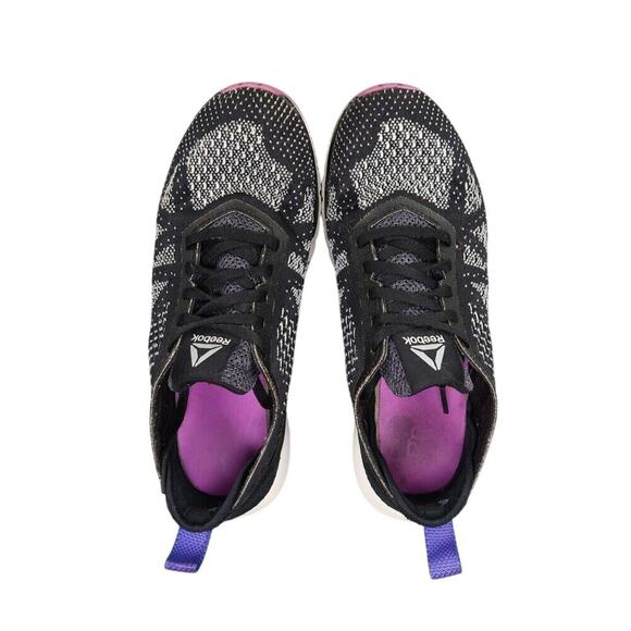 Reebok Shoes Womens 6 Athletic Trainer Running Print Smooth Clip UltraKnit Black - Picture 6 of 13